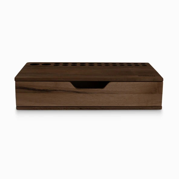 Woodska Reka Çekmeceli Kalemlik Organizer & Mini Aksesuar Kutusu - Ceviz - 2