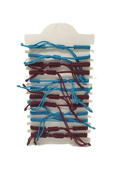 12’ŞERLİ  AYARLANABİLİR İPLİ UNİSEX BİJUTERİ BİLEKLİK SETİ - Resim 2