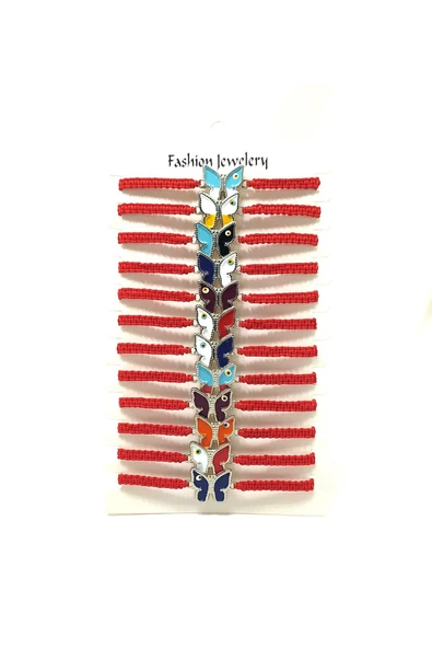 12’ŞERLİ  AYARLANABİLİR İPLİ UNİSEX BİJUTERİ BİLEKLİK SETİ ürün görseli 1