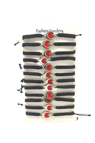 12’ŞERLİ  AYARLANABİLİR İPLİ UNİSEX BİJUTERİ BİLEKLİK SETİ ürün görseli 1