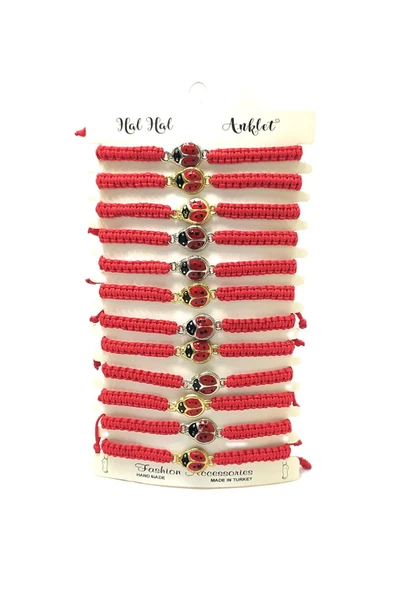 12’ŞERLİ  AYARLANABİLİR İPLİ UNİSEX BİJUTERİ BİLEKLİK SETİ ürün görseli 1