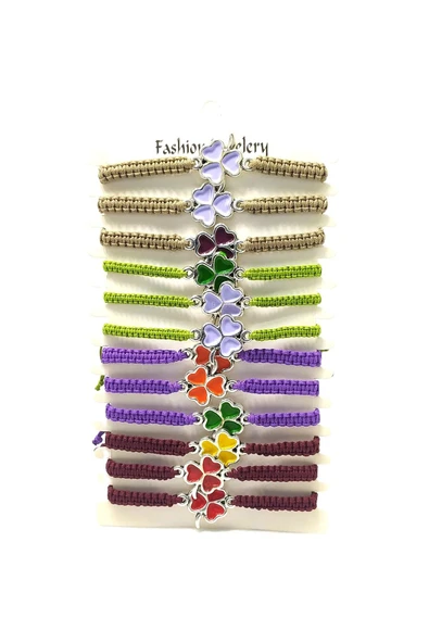 12’ŞERLİ  AYARLANABİLİR İPLİ UNİSEX BİJUTERİ BİLEKLİK SETİ ürün görseli 1