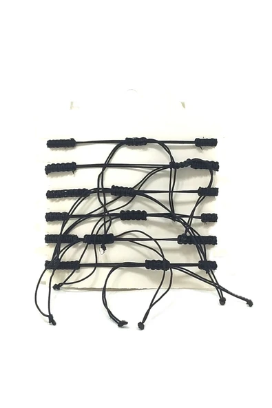 6’ŞARLI AYARLANABİLİR İPLİ UNİSEX BİJUTERİ BİLEKLİK SETİ - 2