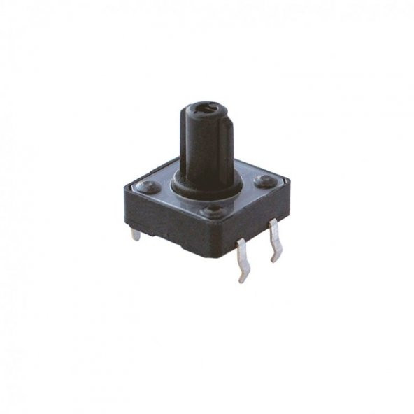 TACT BUTON 12x12 Siyah 12 mm Kare Çıkıntılı TC-12 (EBX-A14) IC-203