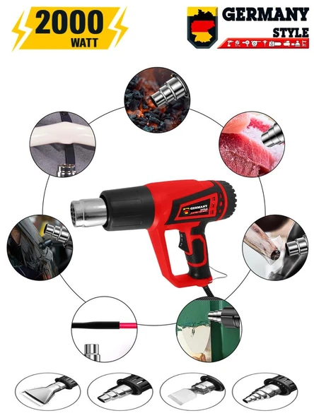 Germany Style MS-5235 Sıcak Hava Tabanası 5 Parça Aksesuar Taşıma Çantalı - 2