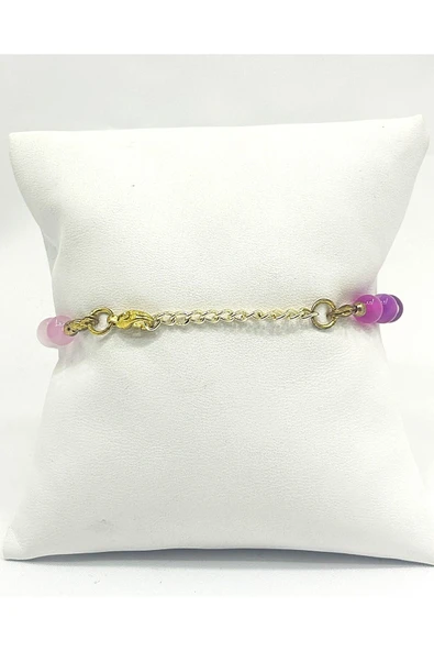 KADIN AYARLANABİLİR DOĞAL TAŞ BİLEKLİK - Resim 3