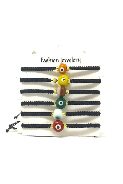 6’ŞARLI AYARLANABİLİR İPLİ UNİSEX BİJUTERİ BİLEKLİK SETİ