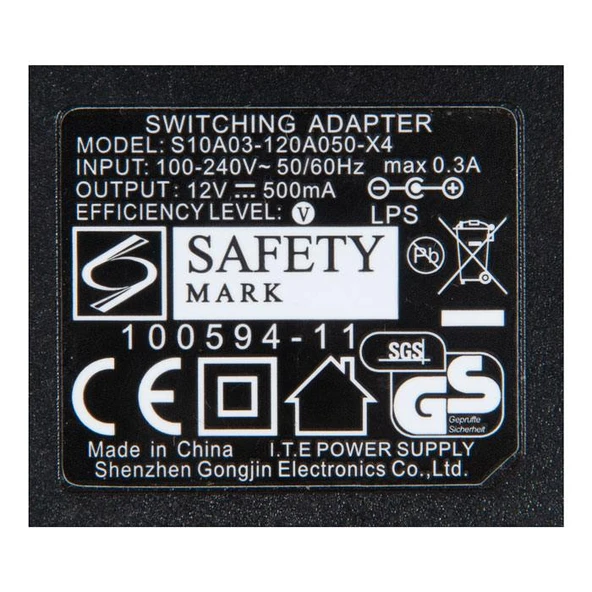 Safety 12V 0.5A Modem ve Arduino Uyumlu Plastik Kasa Priz Tipi Adaptör S10A03-120A050-X4 - Resim 5