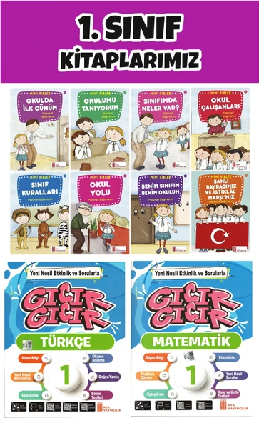 1.Sınıf Mini Birler Hikaye Seti + Gıcır Gıcır Türkçe- Matematik