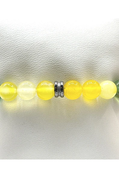 UNİSEX ESNEK MİSİNALI DOĞAL TAŞ BİLEKLİK - Resim 2