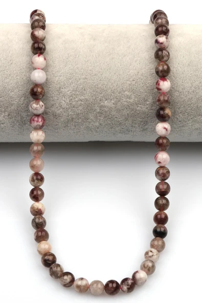 Pembe Turmalin (Rubelit) Doğaltaş Dizi 6 mm Küre Kesim - Resim 2