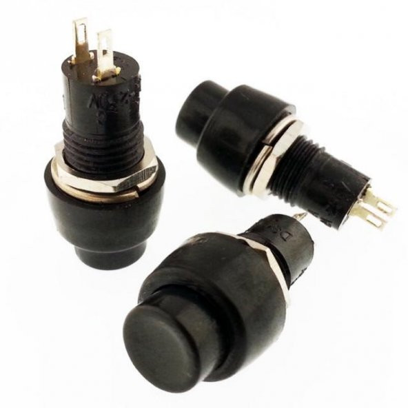 BUTON R18 mini Yuvarlak SİYAH (PBS20B) IC-191