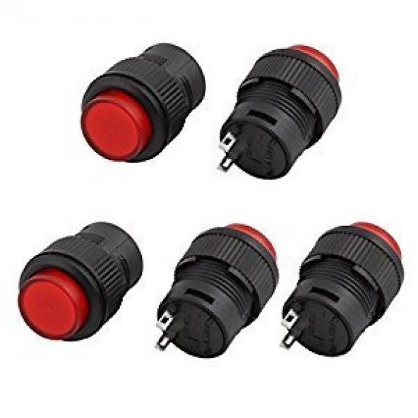 BUTON YUVARLAK  Plastik 16mm KIRMIZI  R16-503B