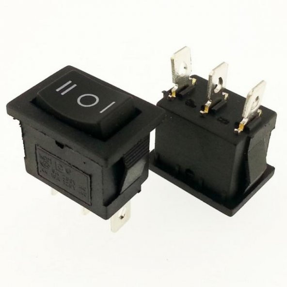 BUTON  KÜÇÜK ( MOM ) - OFF - ( MOM ) YAYLI  BUTON  3 PİN   IC-123A