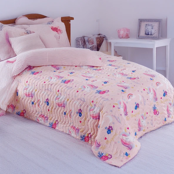 Çok Amaçlı Örtü Tek Kişilik MagicAl Pembe ürün görseli 1