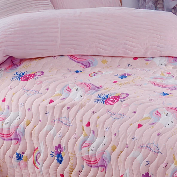 Çok Amaçlı Örtü Tek Kişilik MagicAl Pembe - Resim 3