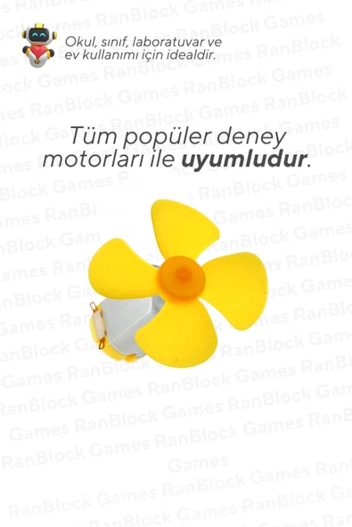 10'lu Paket Pervane Deney Motoru Uyumlu - Okul ve Sınıflar için MEB Uyumlu - 3