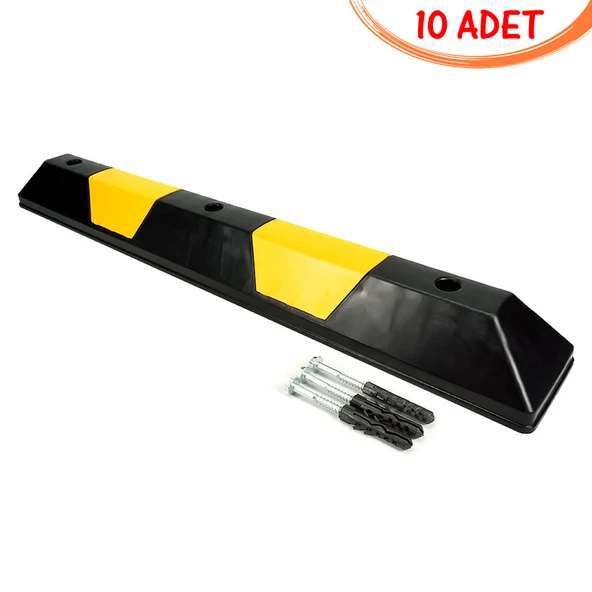 Otopark Durdurucu Araç Stoperi Plastik Otopark Stoperi Ankara 1100x150x100mm (10 ADET)