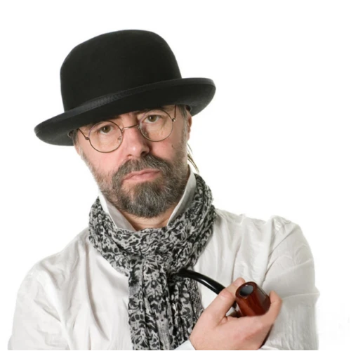 Siyah Renk Yetişkin Boy Retro Bowler Derby Şapkası 58 cm ürün görseli 1