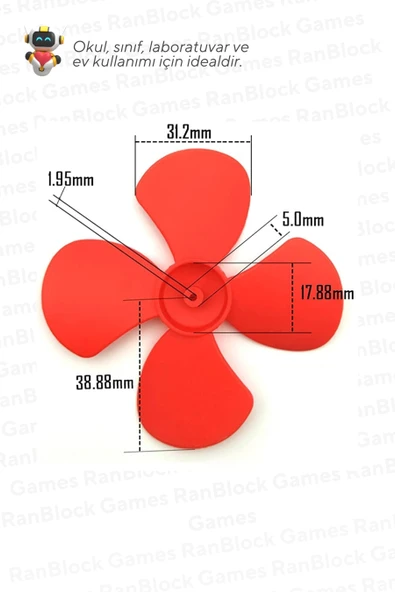 25'li Paket Deney Motoru ve Pervane Seti - Okul ve Sınıflar için MEB Uyumlu - 2