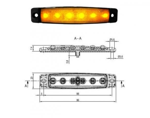 SANEL  SBB24Y6  24V  6 LEDLİ  AYDINLATMA  SARI