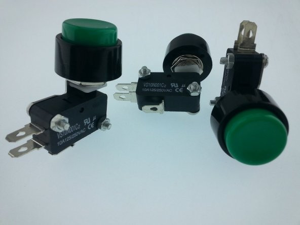 HIGHLY SWİTCH ( AB6161) YEŞİL BAŞLI 19mm TERMİNAL BAĞLANTILI ŞASE TİP