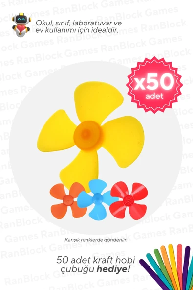 50'li Paket Pervane Deney Motoru Uyumlu - Okul ve Sınıflar için MEB Uyumlu - 2