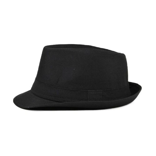 Çocuk Boy Siyah Kumaş Fötr Şapka Gösteri Şapkası Michael Jackson Şapkası 54 No - Resim 4