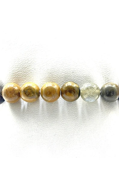 UNİSEX ESNEK MİSİNALI DOĞAL TAŞ BİLEKLİK - Resim 2