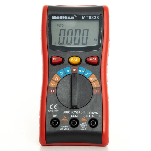 WellHise MT6828 Dijital Multimetre Ölçüm Aleti Otomatik - 2