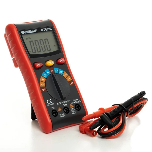 WellHise MT6828 Dijital Multimetre Ölçüm Aleti Otomatik