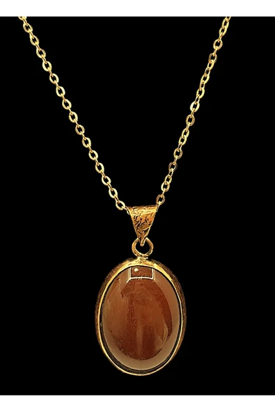 KADIN DOĞAL TAŞLI SAF BAKIR KOLYE ürün görseli 1