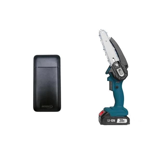 Catpower 1330 Çift Akülü Dal Budama Makinesi 15 Cm - CAT1330+Akdeniz Taşınabilir Şarj Cihazı (Model: S125Q) ürün görseli