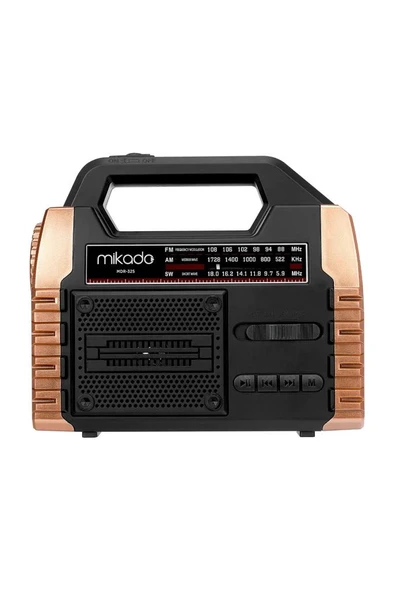 Mikado MDR-325 USB BT Solar Klasik Ahşap Radyo - 3