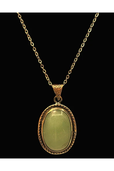 KADIN DOĞAL TAŞLI SAF BAKIR KOLYE