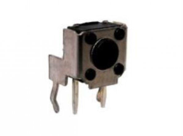 TACT  BUTON  6x6 90° PCB tip Siyah ~ KIRMIZI  4,3 mm - 2