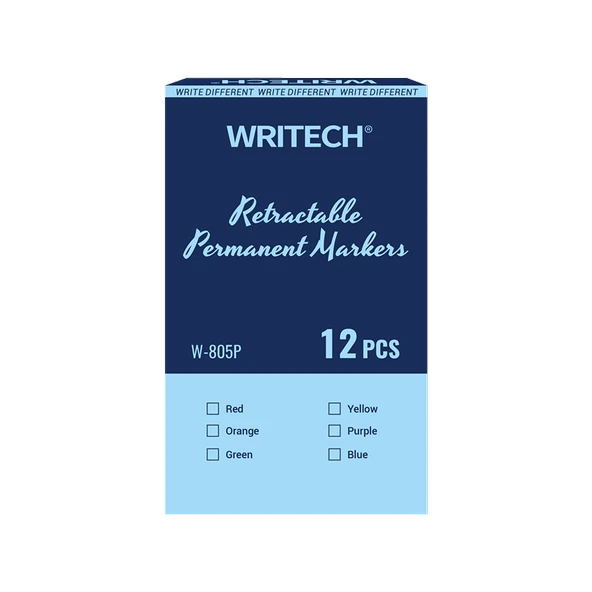 WRITECH W-805P BASMALI PERMANENT KALEM REFILL KIRMIZI - 12'Lİ KUTU - 3