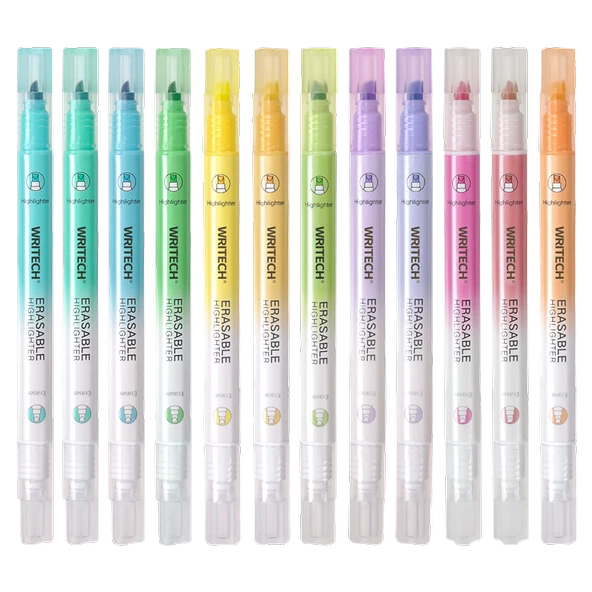 WRITECH W-822 SİLİNEBİLİR FOSFORLU KALEM PASTEL SAKURA PEMBE - 12'Lİ KUTU
