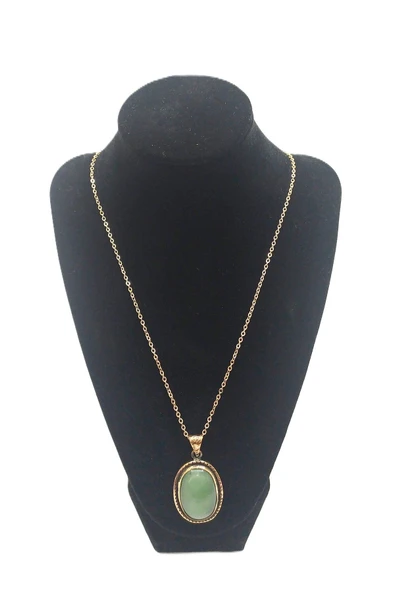 KADIN DOĞAL TAŞLI SAF BAKIR KOLYE - 2