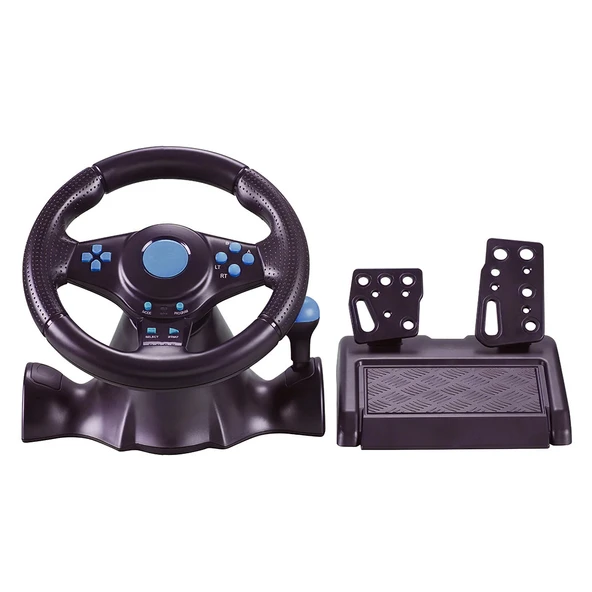 Titreşimli 4in1 PC/XBOX360/PS3/PS2 USB Oyuncu Bilgisayar Oyun Direksiyon Seti Tak/çalıştır - Resim 2