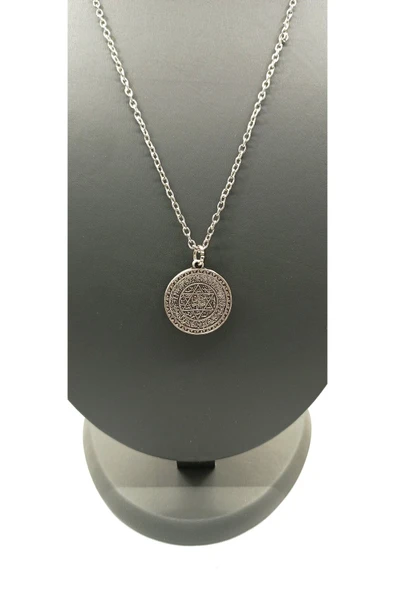 UNİSEX GÜMÜŞ KAPLAMALI ZİNCİR KOLYE ürün görseli 1