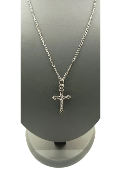 UNİSEX GÜMÜŞ KAPLAMALI ZİNCİR KOLYE ürün görseli 1