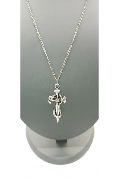 UNİSEX GÜMÜŞ KAPLAMALI ZİNCİR KOLYE