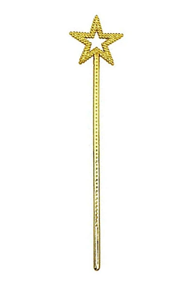 Altın Renk Yıldız Peri Asası Peri Değneği 34 cm 1 Adet - 4
