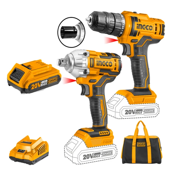 Ingco Cklı2017 Akülü Matkap Ve Somun Sıkma 20v 2.0 Ah