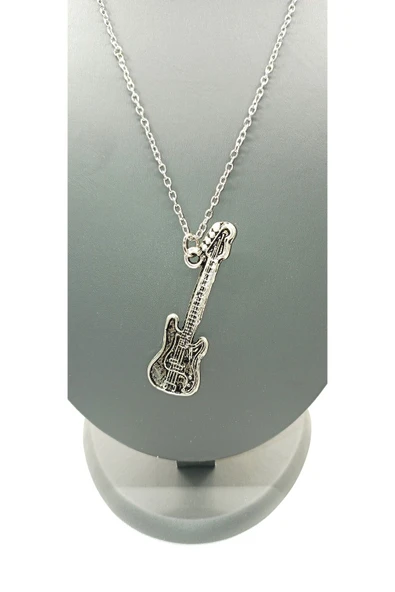 UNİSEX GÜMÜŞ KAPLAMALI ZİNCİR KOLYE ürün görseli 1