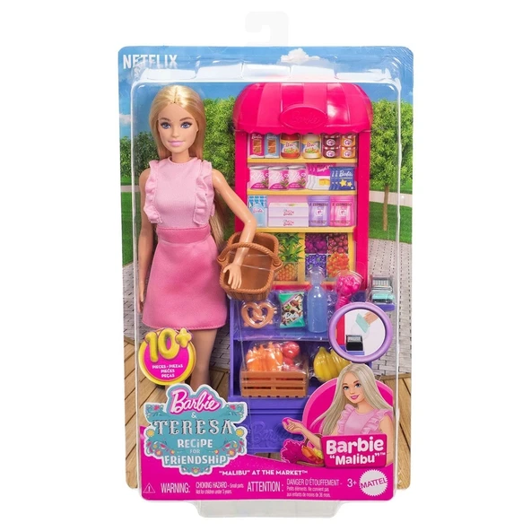 JCT05 Malibu Market Barbie ve Oyun Seti Barbie and Teresa Recipe for Friendship