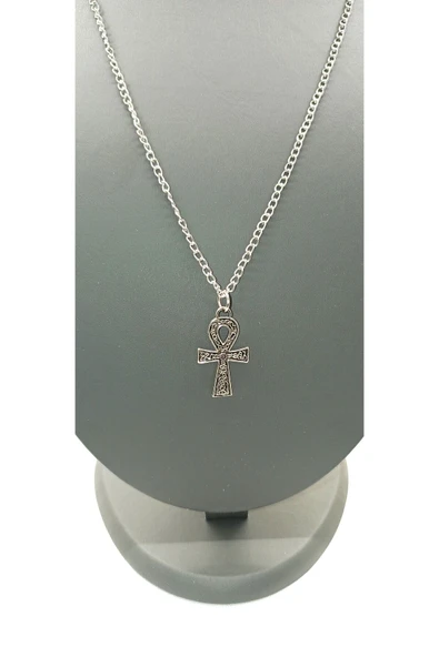 UNİSEX GÜMÜŞ KAPLAMALI ZİNCİR KOLYE ürün görseli 1