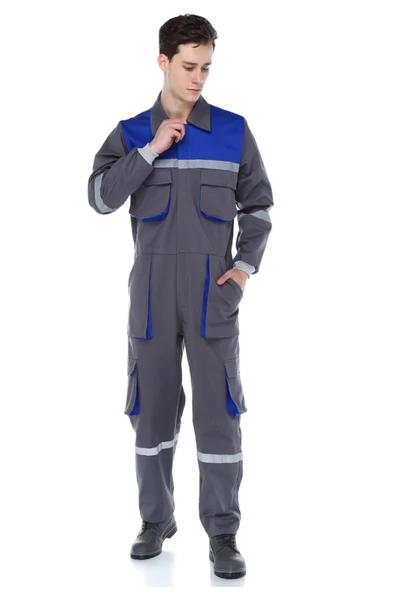 16/12 GABARDİN GRİ-MAVİ TULUM - 2