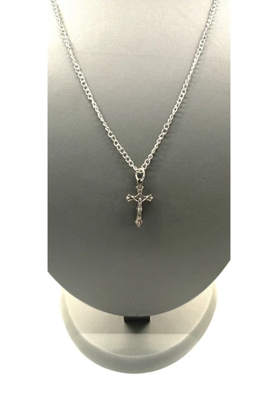 UNİSEX GÜMÜŞ KAPLAMALI ZİNCİR KOLYE ürün görseli 1